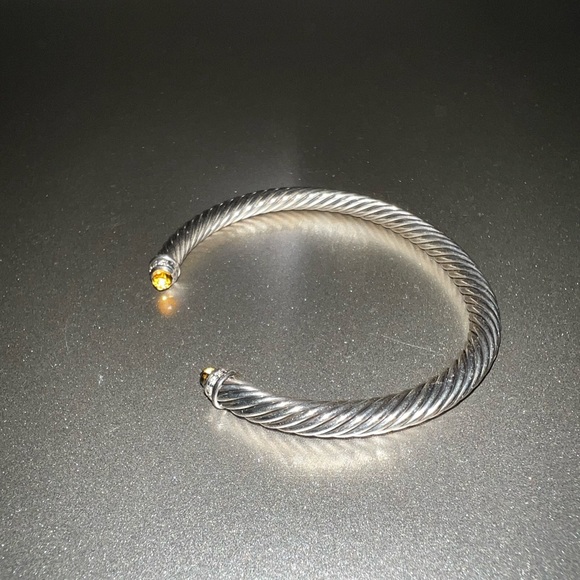 David Yurman Bracelet in Sterling Silver with Citrine and Pavé Diamonds - Picture 3 of 5
